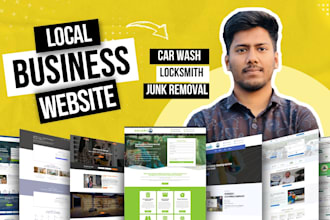 design a premium junk removal, car wash, power washing, locksmith, solar website