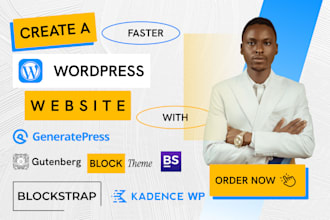 build fast website wordpress generatepress blockstrap kadence wp gutenberg