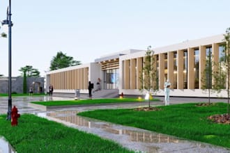 renew hospital elevation,pharmacy clinic,patio lounge,medical space,care,360 VR