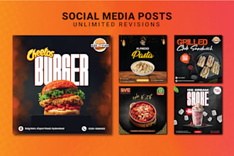 design eye catching food social media post design