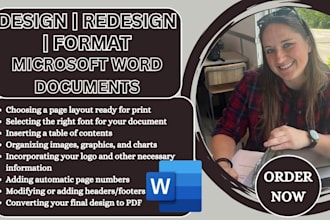 design, redesign, edit, format microsoft word document formatting, book editor