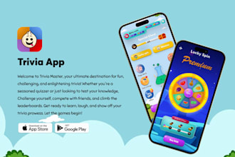 develop quiz app, trivia app, survey app, poll test app educational app game app
