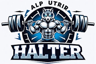 create modern physical fitness, bodybuilding, gym, yoga logo