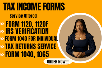 efile income tax return, individual tax, llc tax,form 1120 1040 5471 1065 as CPA