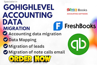 migrate accounting software  zoho book zero freshbook quickbook xero wave online