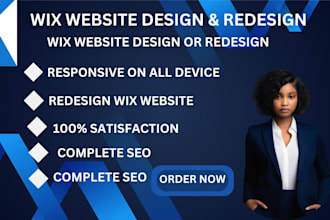 build a modern responsive wix website any nitch  seo customize store boost sale