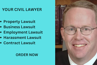 be your civil lawyer in property, business, employment and contract lawsuits