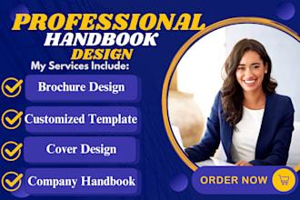 design a professional welcome packet or employee handbook