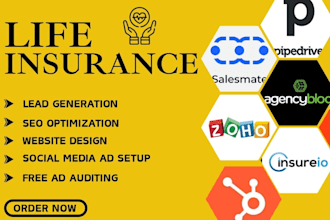 setup life insurance crm zoho salesmate agencybloc pipedrive insureio hubspot