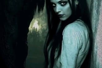 write a chilling dark romance, horror, or scary story that haunts