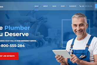 design a professional wordpress website plumbing business website