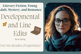 developmental and line edit your fiction book