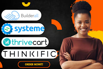 do builderall, thrivecart, thinkific, systeme io, systeme io landing page