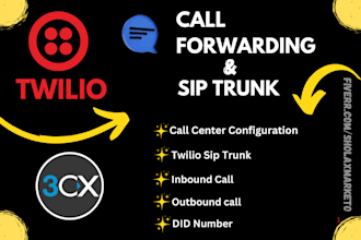 set up sip trunk in twilio upgraded account configure 3cx ivr did number