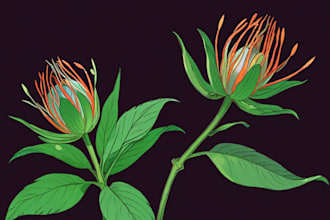 draw botanical illustration art for you