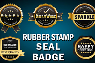 design a professional stamp, badge, vintage, retro, or seal logo for your brand