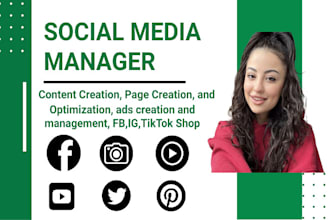 be your social media tiktok manager instagram content creator youtube marketing