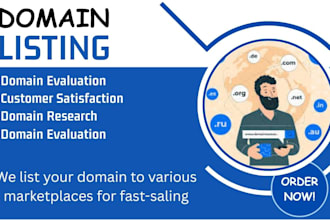 list your domain names on top marketplace with appraisal and do a research