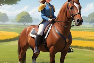 draw 3d children book illustration, children story book and picture book