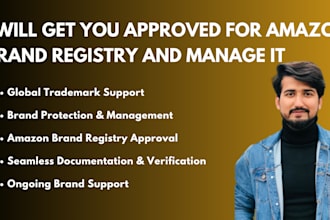 get you approved for amazon brand registry and manage it