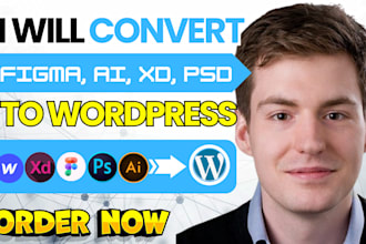 convert figma, PSD to wordpress using elementor, acf, or divi with pixel perfect