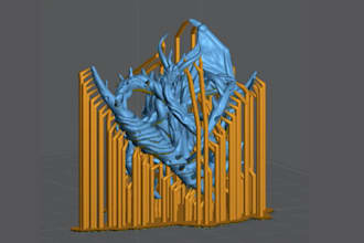 add support or stand to your 3d model for 3d resin printing