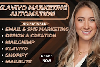 setup or manage shopify klaviyo email marketing, mailchimp, mailerlite expert
