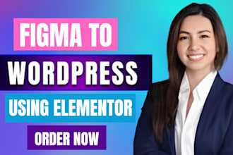 convert figma, PSD, xd to a responsive wordpress or elementor website
