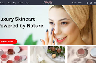 design skincare shopify store beauty website skincare website cosmetics store