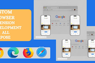 develop browser extension for chrome, firefox, safari, edge and API integration