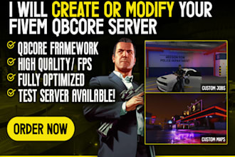 setup fivem, redm, esx, qbcore, dayz, fallout4, arma3 server for you with script