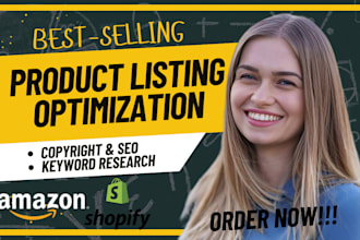 write amazon shopify etsy product listing description SEO writing copywriting