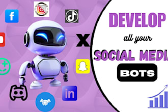 develop social media bot, bot automation, website automation bot