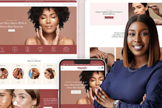 skin care shopify store spa beauty website makeup cosmetics dropshipping store