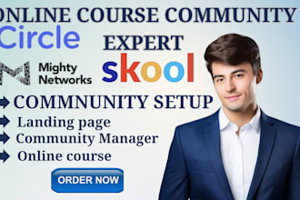 setup skool online community do mighty network, circle so community management