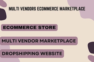 creat ecwid, shopify, wordpress, wix, multi vendor marketplace ecommerce website