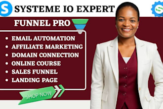 create systeme io sales funnel, automation, systeme io landing page,website