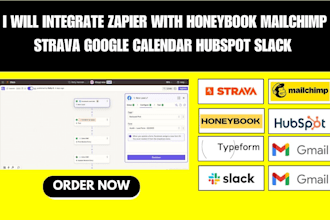 integrate zapier with honeybook mailchimp strava google calendar hubspot slack