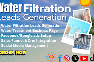 generate water filtration leads, purifier, filter, heater installation leads