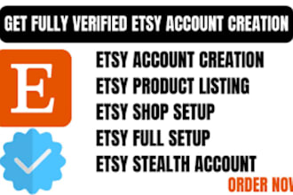 create and set up an etsy seller account and store with llc for all country