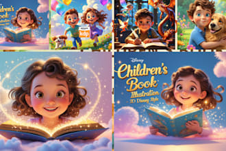 illustrate children story book illustration, children story, book illustration