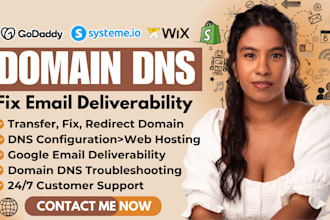 connect, fix or redirect godaddy domain to shopify, wix, systeme io