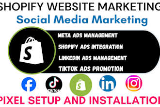 meta ads manager shopify facebook ads tiktok promotion linkedin ads instagram ad