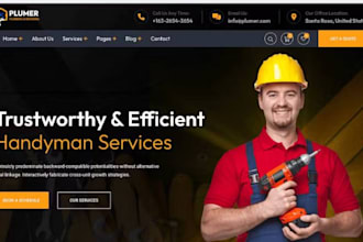 handyman website roofing website plumbing website handyman logo  wordpress