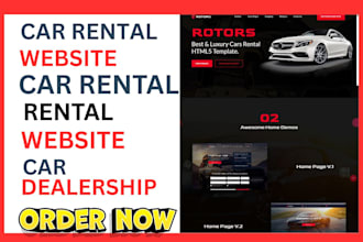 build car rental website, car rental car dealership rental website booking