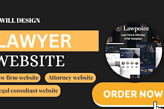 design a lawyer, law firm, notary, attorney, legal website on wordpress