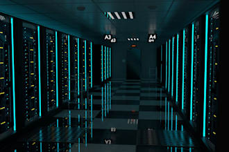 do 3d cgi data center warehouse design, ai datacenter, server center room design