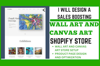 design a sales boosting wall art shopify store canvas art shopify store