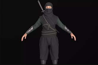 optimize game character model, armour texture, uv, skin rig, ue5 rig, animate
