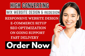 create wix website redesign wix website design wix landing page wix website SEO